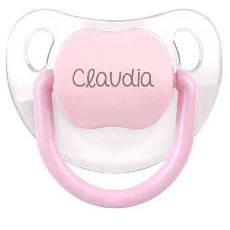 Chupete personalizado con nombre – Paquete de 3 chupetes rosa – Chupete  grabado para niñas, 3 diseños diferentes, chupetes personalizados (0-6  meses)