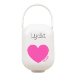 fuchsia personalized pacifier holder