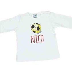 keltainen jalkapallo vauvan t-paita