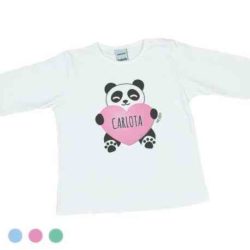 Peluche para bebé, oso con camiseta personalizada con el nombre.